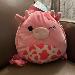 Squishmallows™ 12'' Pink Cow Plush Toy Backpack